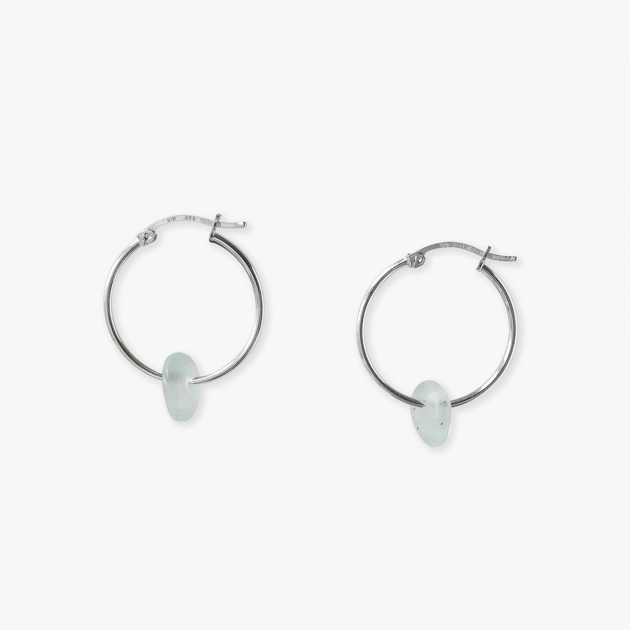 dantaban no.11 sterling silver hinged hoop earring