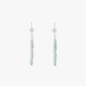 abaa O, ivory, recycled sterling silver, drop earrings