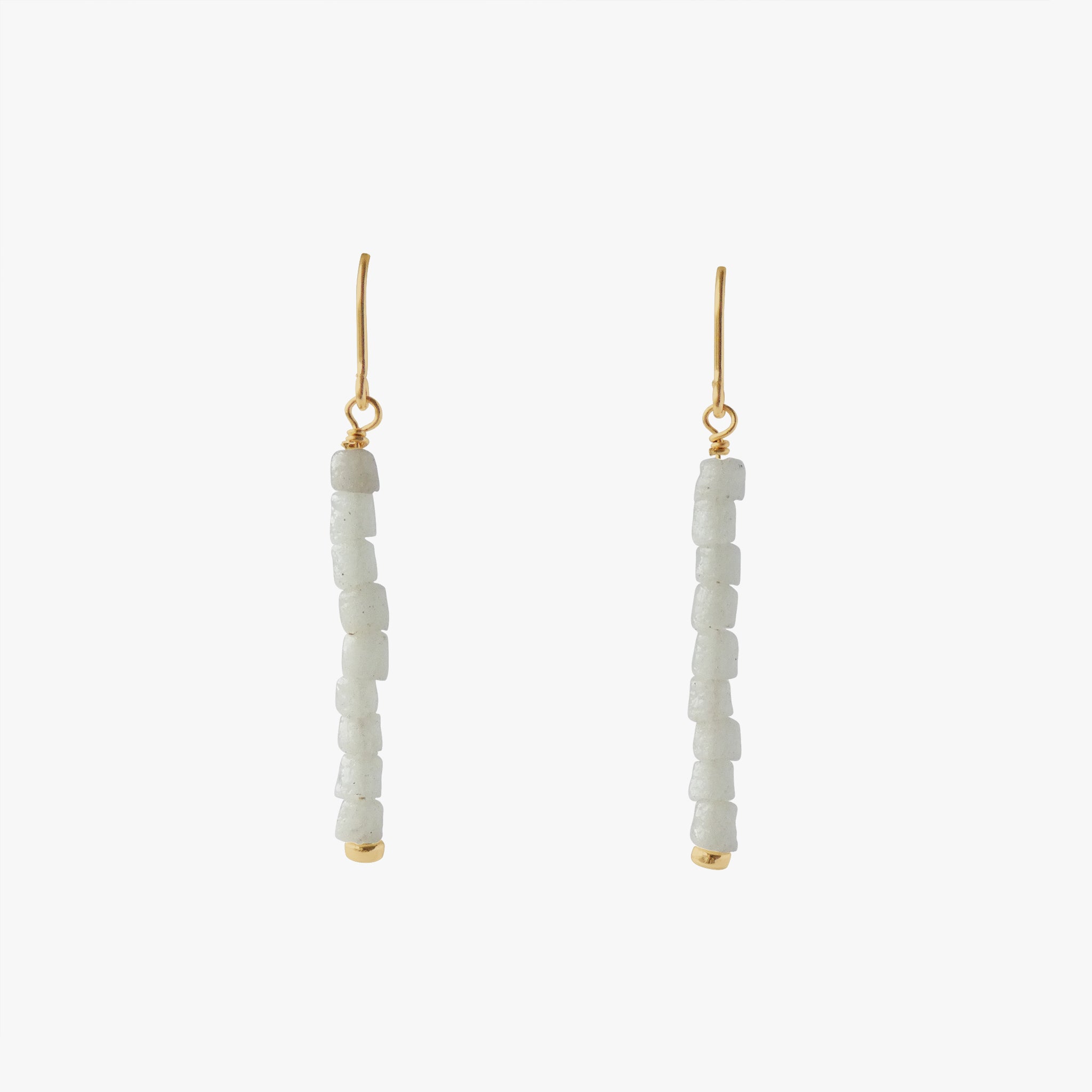 abaa, ivory, gold drop earrings