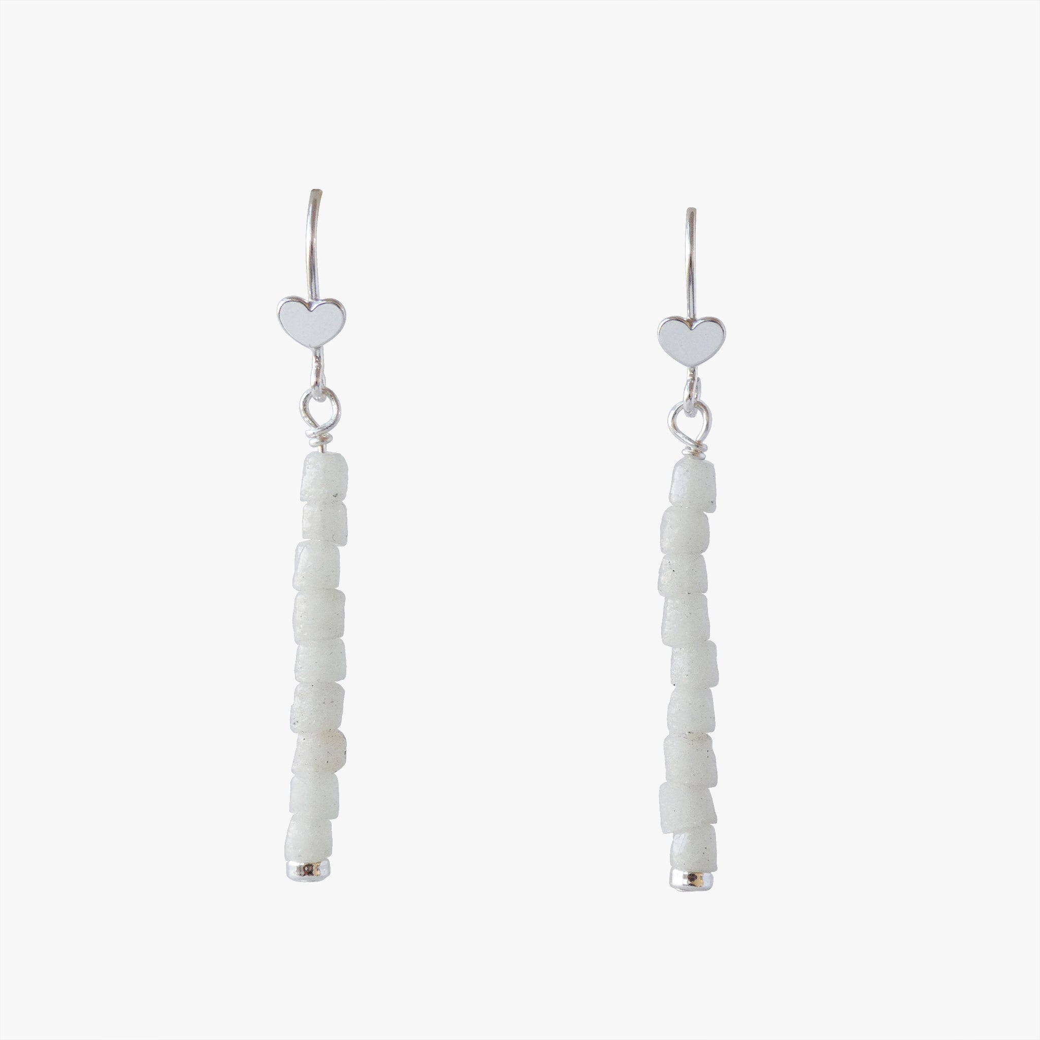 abaa, ivory, recycled sterling silver, drop earrings