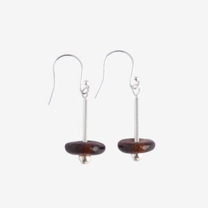 mmi3nsa sterling silver drop earrings with small brown glass  beads.png