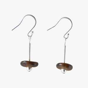 mmi3nsa sterling silver drop earrings with small brown glass  beads.png